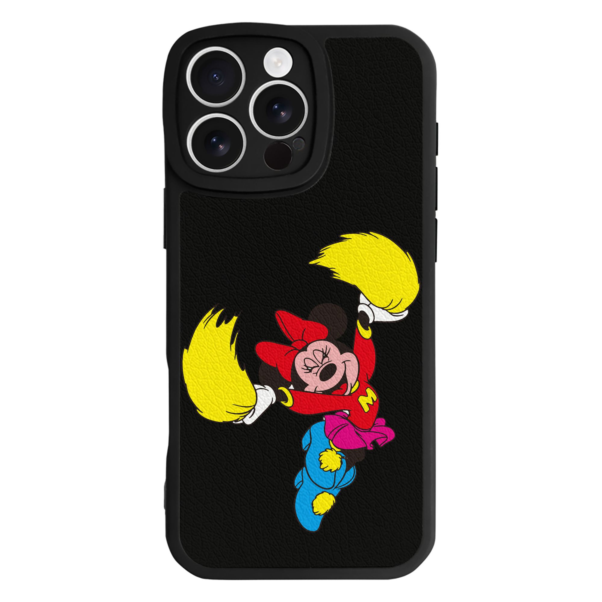 （画像用） ミッキーマウス Mickey Mouse 【iPhone 16シリーズ対応】シリコンスマホケース（レザー調） 材質：シリコン